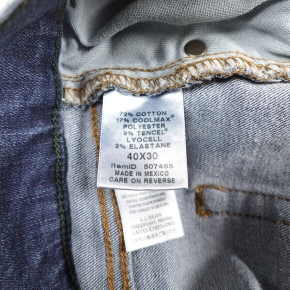 L.L. Bean BeanFlex Standard Fit Jeans Men's 40x30 Stretch Denim - Picture 4 of 11